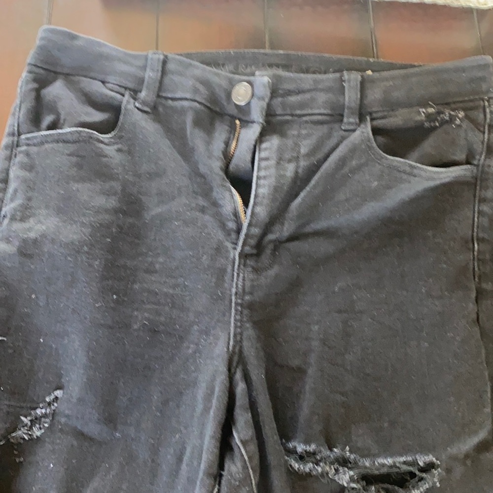 American Eagle Ripped Black Skinny Jeans. Size 12